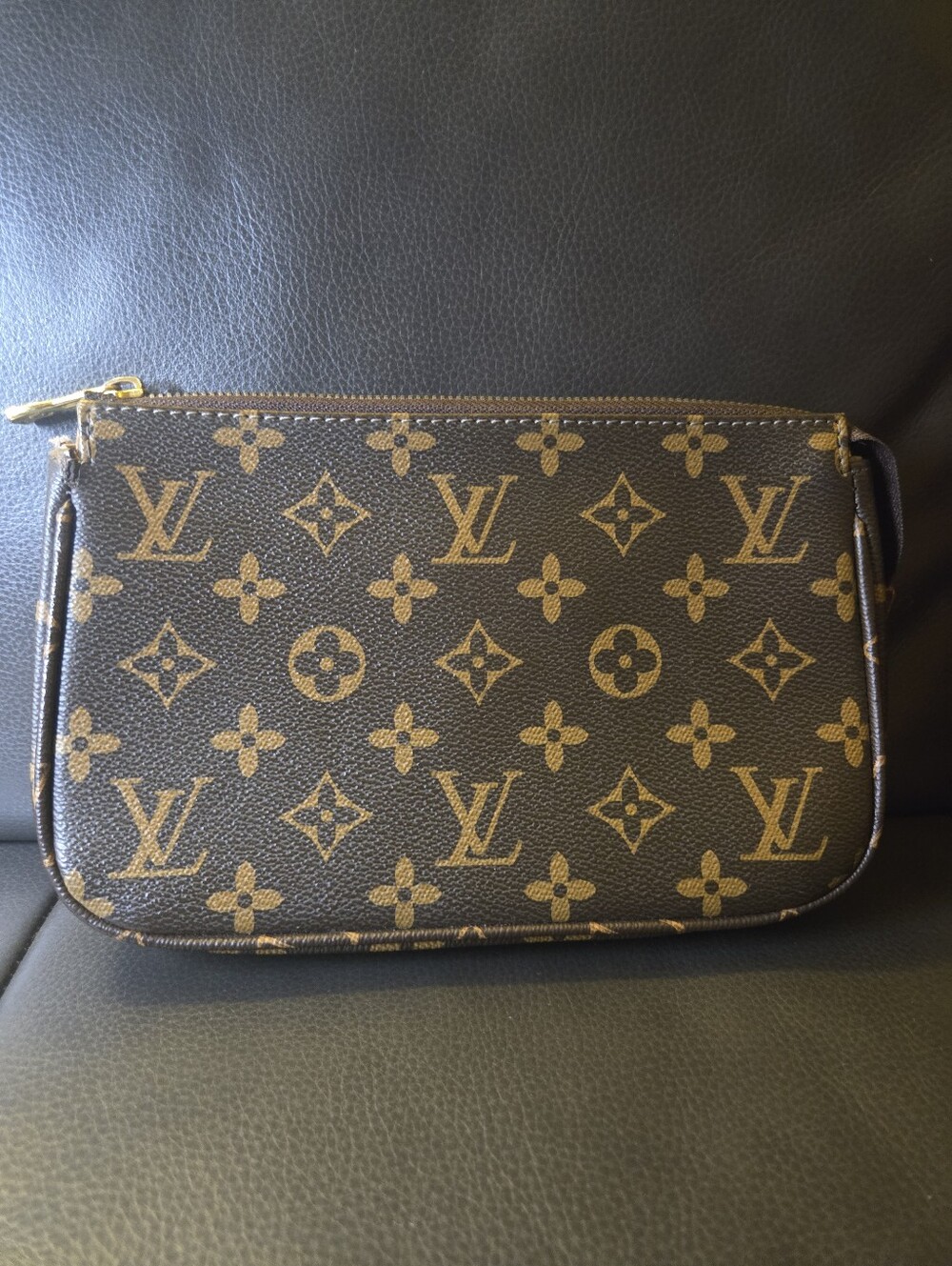 Monogram Canvas Pochette - Brown/Gold Monogram